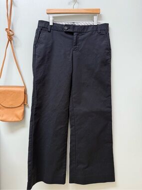 Gap wide leg mid rise black pant sz4 ankle